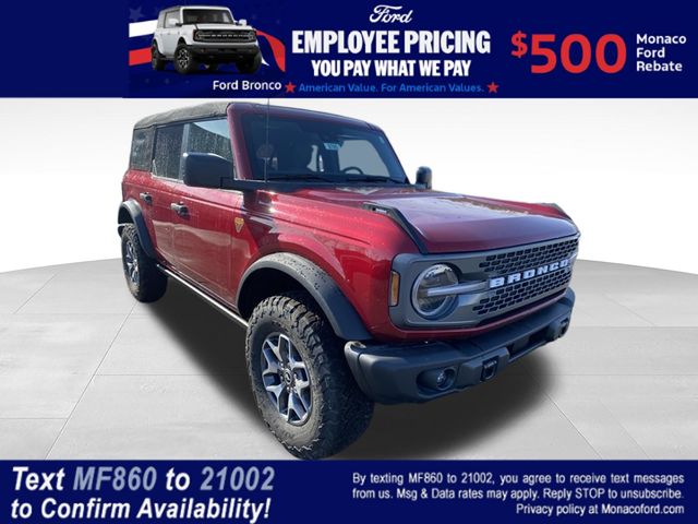 Ruby Red Metallic Tinted Clearcoat 2025 Ford Bronco Badlands 4-Door 4WD SUV / Crossover Four-Wheel Drive Automatic