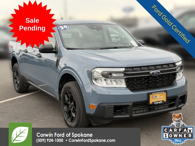 Blue (Azure Gray Metallic) 2024 Ford Maverick Pickup Truck All-Wheel Drive 8-Speed Automatic