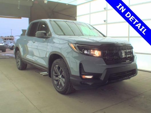 Sonic Gray Pearl 2025 Honda Ridgeline Sport AWD Pickup Truck All-Wheel Drive 9-Speed Automatic