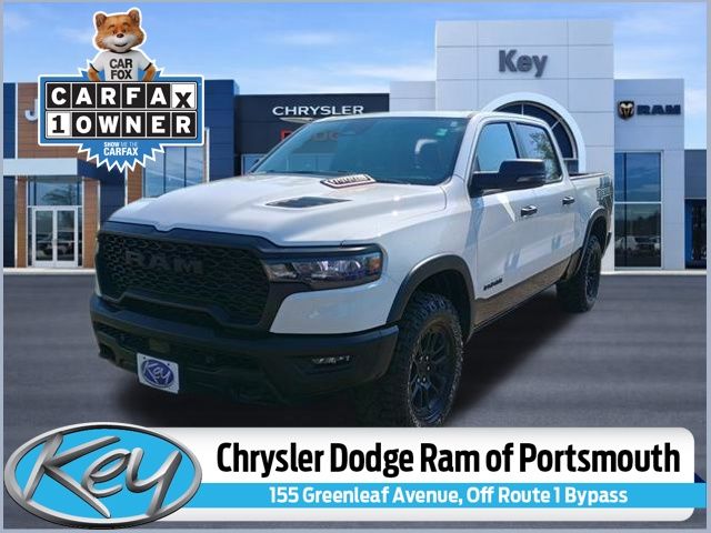 Bright White Clearcoat 2025 RAM 1500 Pickup Truck Four-Wheel Drive 8-Speed Automatic