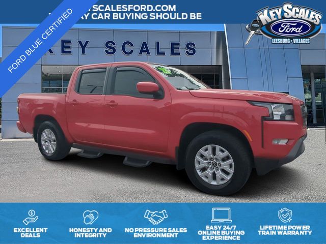 Red Alert 2023 Nissan Frontier SV Crew Cab RWD Pickup Truck 4X2 9-Speed Automatic