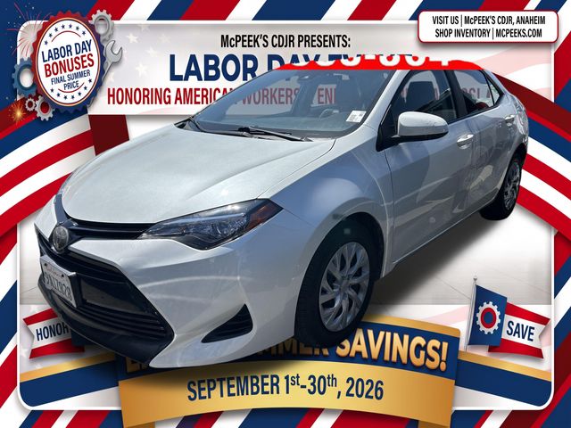 White (Blizzard Pearl) 2017 Toyota Corolla Sedan Front-Wheel Drive Continuously Variable Transmission