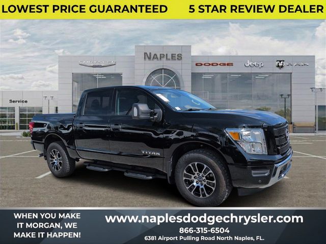Black 2023 Nissan Titan Pickup Truck Four-Wheel Drive Automatic