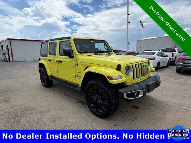 2023 Jeep Wrangler Sahara 4xe Yellow at Bayway Cadillac of The Woodlands