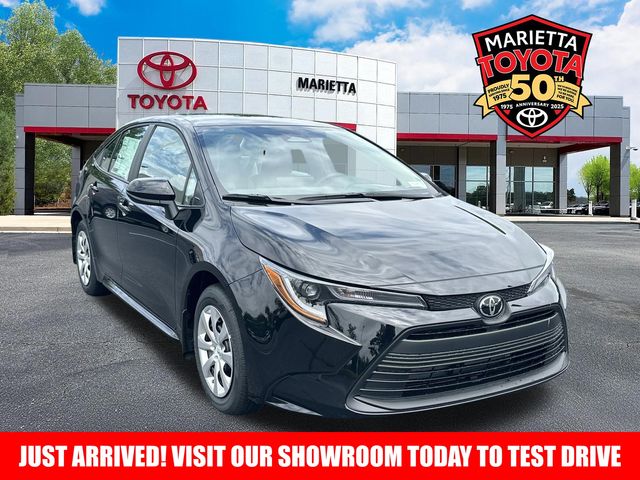 Midnight Black Metallic 2026 Toyota Corolla LE FWD Sedan Front-Wheel Drive Continuously Variable Transmission