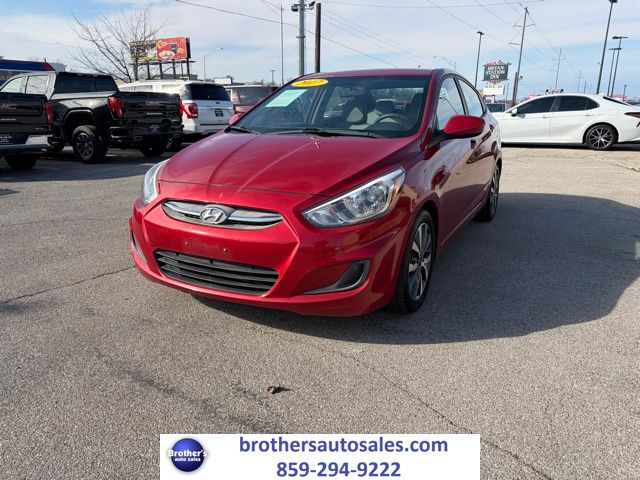 Pulse Red 2017 Hyundai Accent Sedan Front-Wheel Drive 6-Speed Automatic