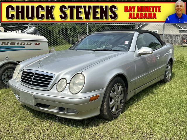 Silver 2002 Mercedes-Benz CLK Convertible Rear-Wheel Drive 5-Speed Automatic Overdrive