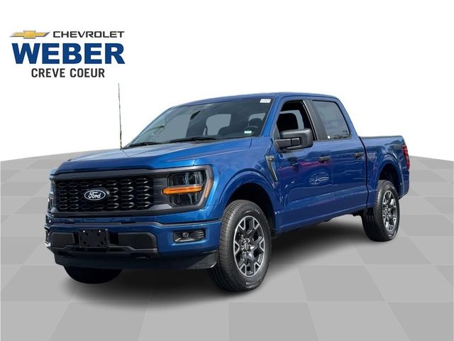 Atlas Blue Metallic 2024 Ford F-150 STX SuperCrew 4WD Pickup Truck Four-Wheel Drive Automatic
