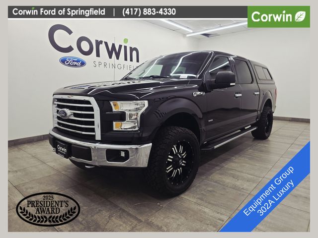 Tuxedo Black Metallic 2015 Ford F-150 XLT SuperCrew 4WD Pickup Truck Four-Wheel Drive 6-Speed Automatic