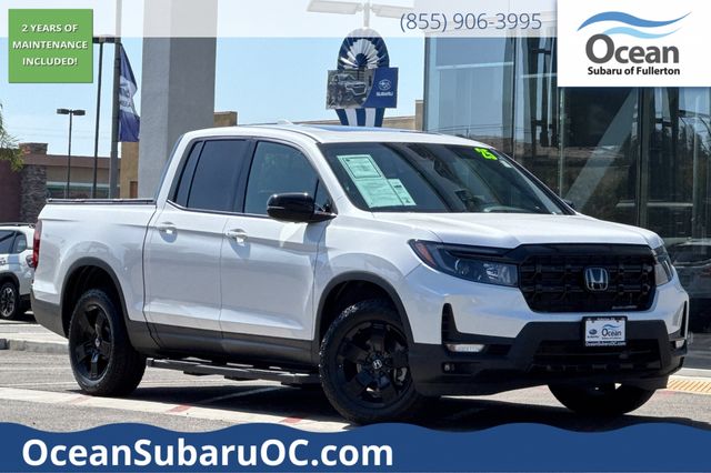 Platinum White Pearl 2025 Honda Ridgeline Pickup Truck All-Wheel Drive 9-Speed Automatic