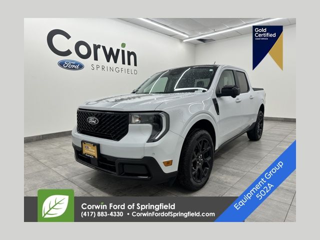 White Metallic 2025 Ford Maverick Lariat SuperCrew AWD Pickup Truck All-Wheel Drive 8-Speed Automatic