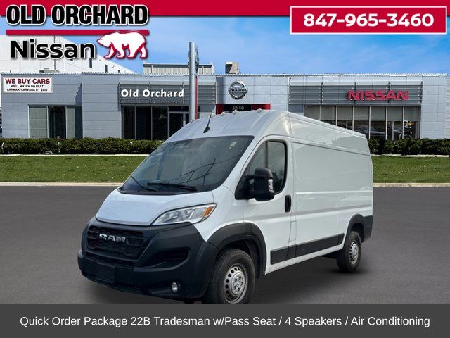 Bright White Clearcoat 2024 RAM ProMaster 1500 Tradesman 136 High Roof Cargo Van without Passenger Seat FWD Van Front-Wheel Drive 9-Speed Automatic