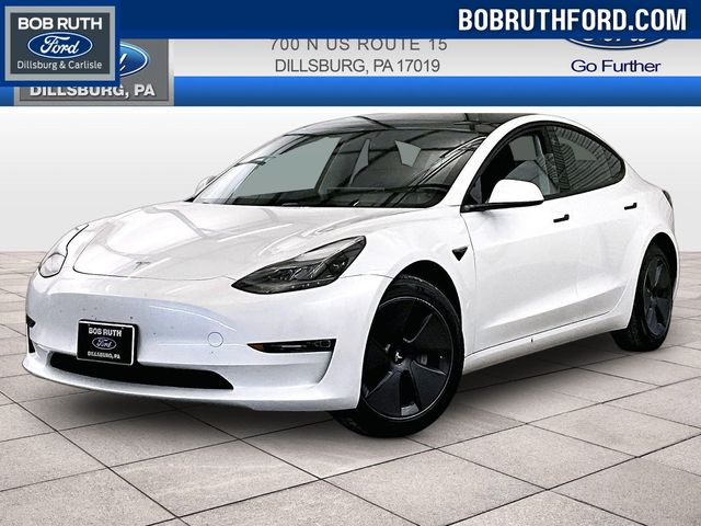 White 2023 Tesla Model 3 RWD Sedan Rear-Wheel Drive 1-Speed Automatic