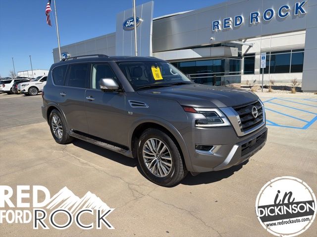 Gray (Gun Metallic) 2021 Nissan Armada SL RWD SUV / Crossover 4X2 7-Speed Automatic