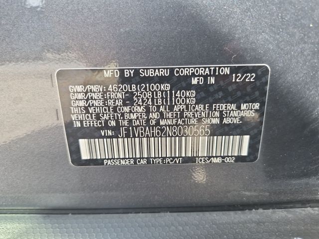 Used 2022 Subaru WRX Premium 4D Sedan