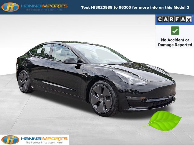 Solid Black 2023 Tesla Model 3 RWD Sedan Rear-Wheel Drive 1-Speed Automatic