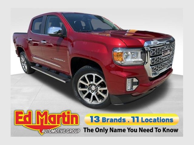Cayenne Red Tintcoat 2021 GMC Canyon Pickup Truck Four-Wheel Drive 8-Speed Automatic