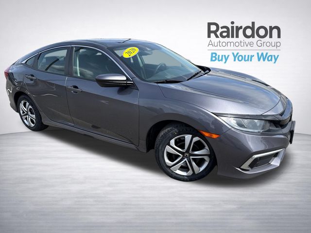 Gray (Modern Steel Metallic) 2020 Honda Civic LX Sedan FWD Sedan Front-Wheel Drive Continuously Variable Transmission