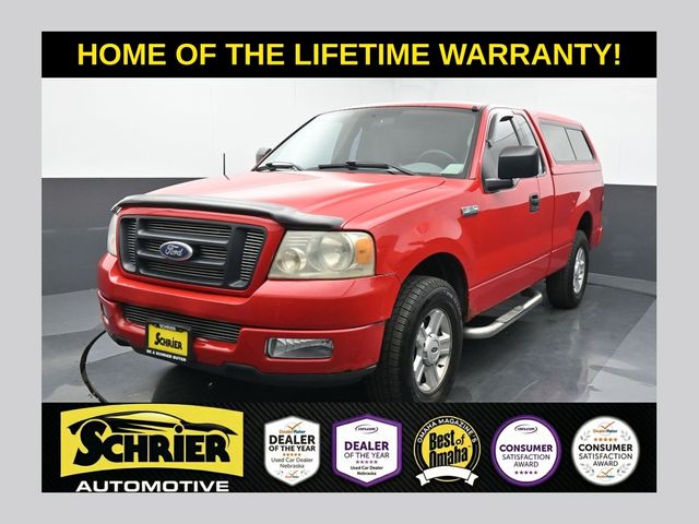 Red 2004 Ford F-150 XL Pickup Truck Rear-Wheel Drive 4-Speed Automatic Overdrive