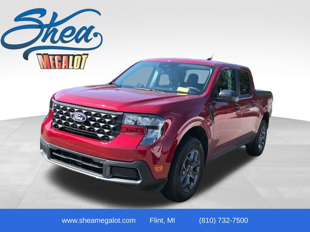 Ruby Red Metallic 2025 Ford Maverick XLT SuperCrew FWD Pickup Truck Front-Wheel Drive Continuously Variable Transmission
