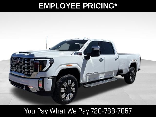 Summit White 2024 GMC Sierra 3500HD Denali Crew Cab 4WD Pickup Truck Four-Wheel Drive Automatic