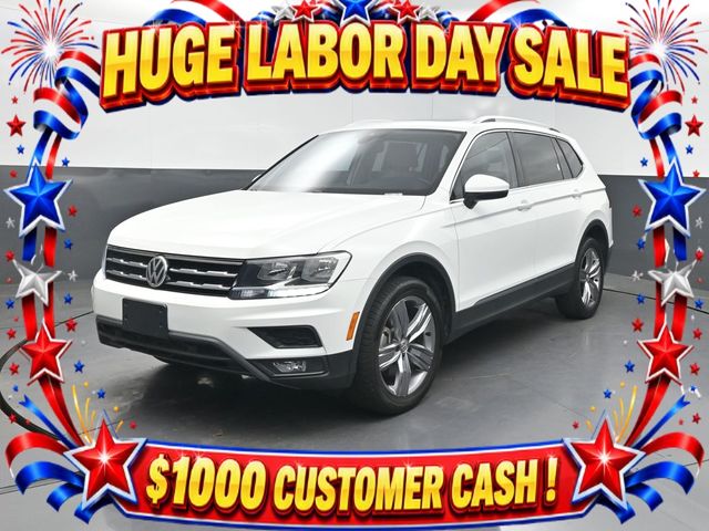 Pure White 2021 Volkswagen Tiguan SUV / Crossover All-Wheel Drive 8-Speed Automatic