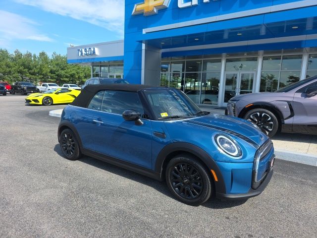 Island Blue Metallic 2022 MINI Cooper Convertible Front-Wheel Drive 7-Speed Automatic