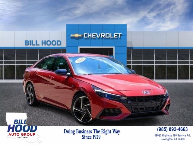 Scarlet Red Pearl 2023 Hyundai Elantra Sedan Front-Wheel Drive 7-Speed Dual Clutch