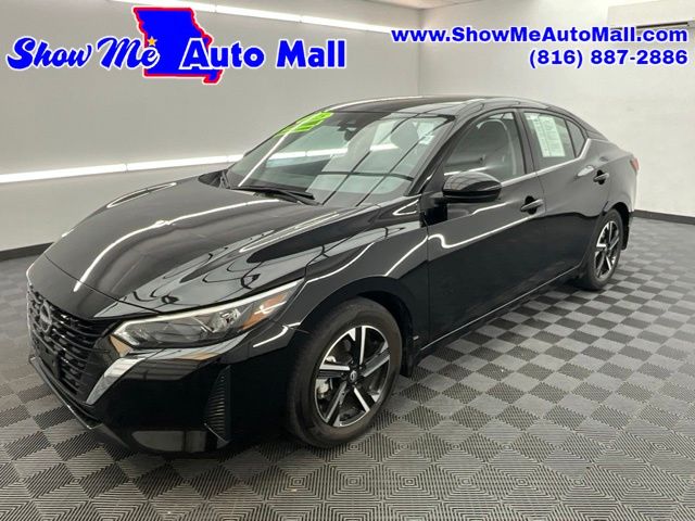Super Black 2025 Nissan Sentra Sedan Front-Wheel Drive Continuously Variable Transmission