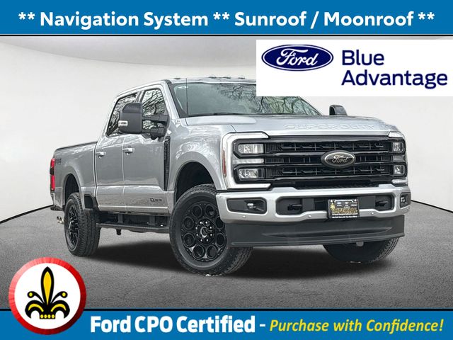 Silver Metallic 2024 Ford F-250 Super Duty Pickup Truck Four-Wheel Drive Automatic