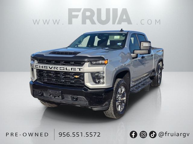 Silver Ice Metallic 2022 Chevrolet Silverado 2500HD Custom Crew Cab 4WD Pickup Truck Four-Wheel Drive Automatic