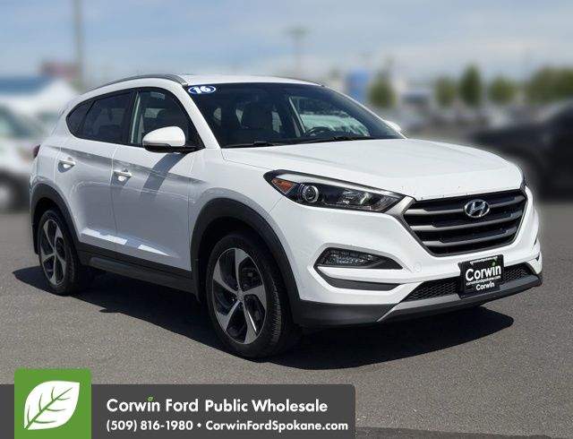 Winter White 2016 Hyundai Tucson 1.6T Sport AWD SUV / Crossover All-Wheel Drive 7-Speed Automatic