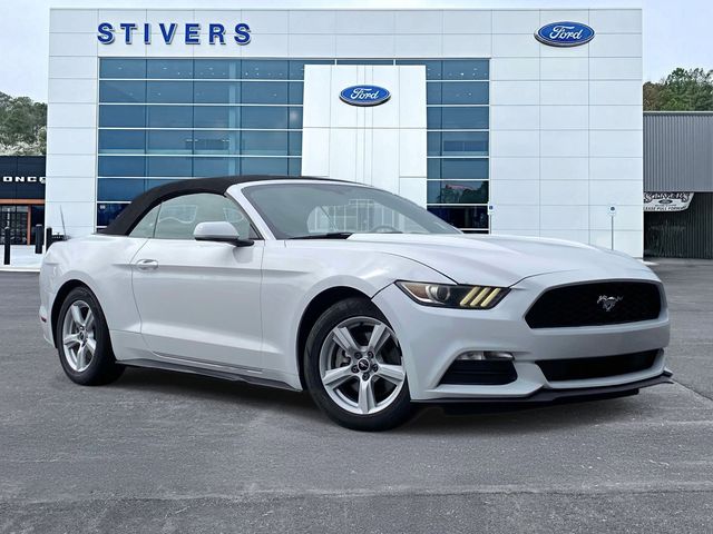 Oxford White 2015 Ford Mustang V6 Convertible RWD Convertible Rear-Wheel Drive 6-Speed Automatic