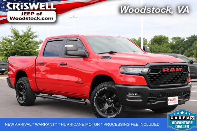 Flame Red Clearcoat 2025 RAM 1500 Pickup Truck Four-Wheel Drive 8-Speed Automatic