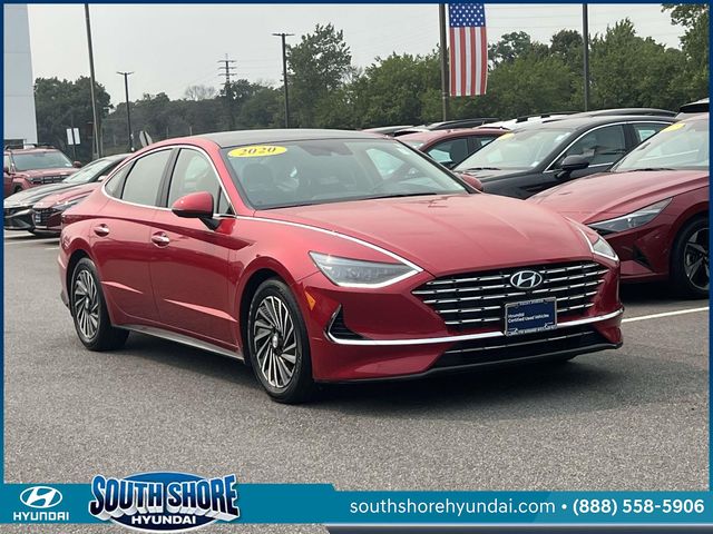 Calypso Red 2020 Hyundai Sonata Hybrid Sedan Front-Wheel Drive 6-Speed Automatic