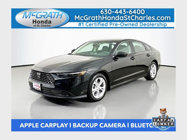 Crystal Black Pearl 2025 Honda Accord LX FWD Sedan Front-Wheel Drive Continuously Variable Transmission