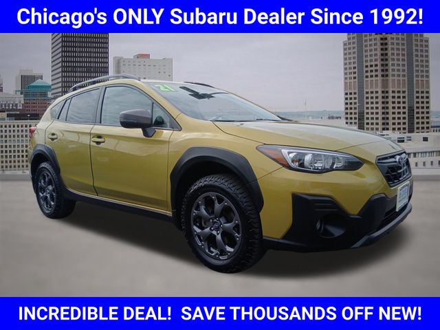 Plasma Yellow Pearl 2021 Subaru Crosstrek Sport AWD SUV / Crossover All-Wheel Drive Continuously Variable Transmission