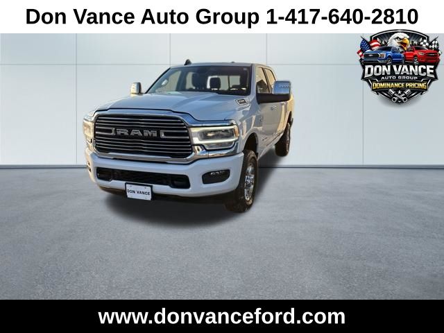 Bright White Clearcoat 2024 RAM 2500 Laramie Crew Cab 4WD Pickup Truck Four-Wheel Drive 6-Speed Automatic