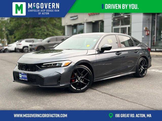 Meteorite Gray Metallic 2025 Honda Civic Sedan Front-Wheel Drive Continuously Variable Transmission