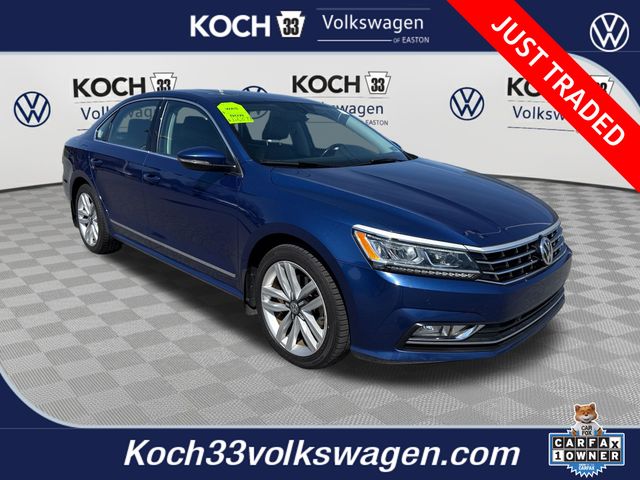 Blue 2017 Volkswagen Passat 1.8T SE Sedan Front-Wheel Drive 6-Speed Automatic