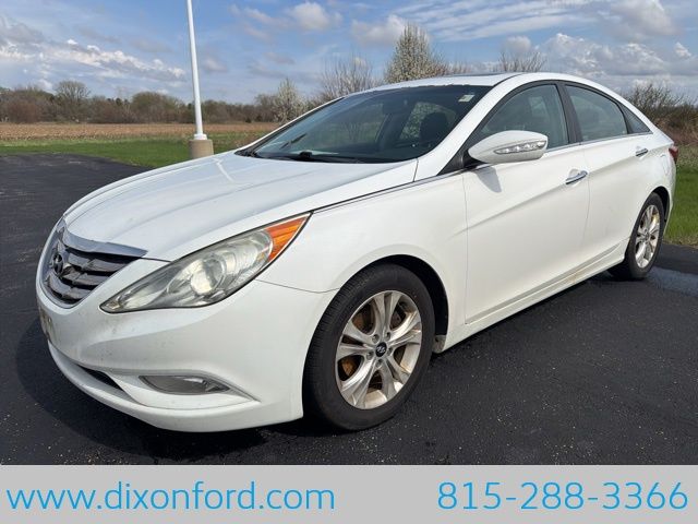 Pearl White 2011 Hyundai Sonata Limited FWD Sedan Front-Wheel Drive 6-Speed Automatic
