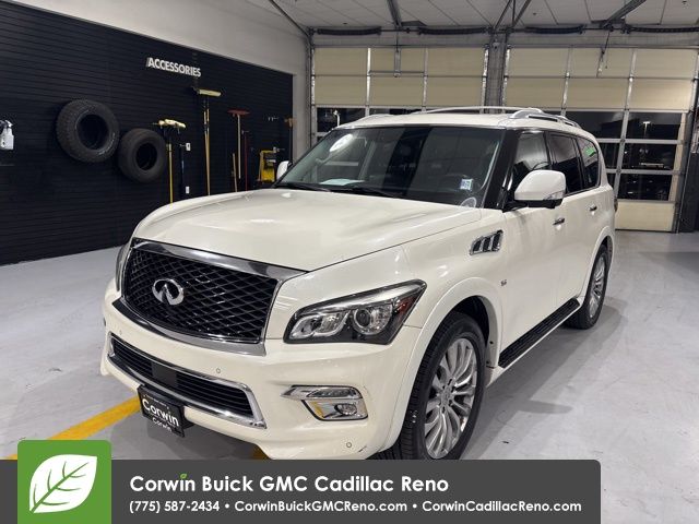 Majestic White 2016 INFINITI QX80 4WD SUV / Crossover All-Wheel Drive 7-Speed Automatic