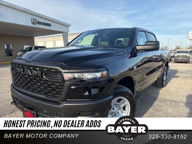 Diamond Black Crystal Pearlcoat 2026 RAM 1500 Tradesman Crew Cab 4WD Pickup Truck Four-Wheel Drive 8-Speed Automatic