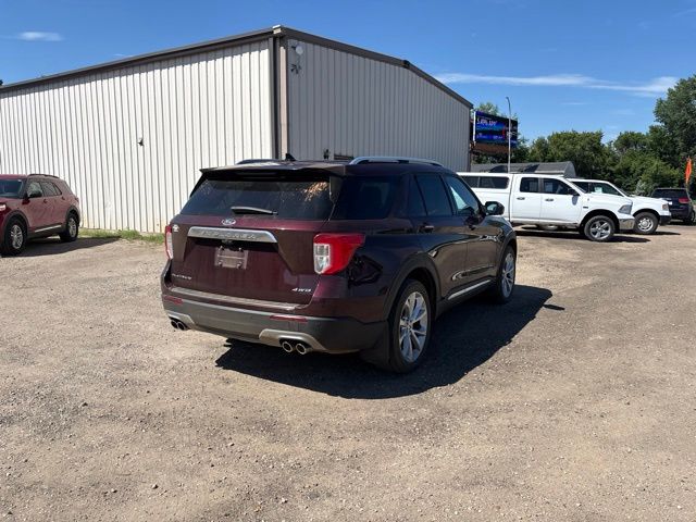 2022 Red Ford Explorer Platinum 4X4 SUV