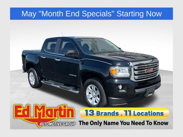 Onyx Black 2018 GMC Canyon SLE Crew Cab 4WD Pickup Truck Four-Wheel Drive 8-Speed Automatic