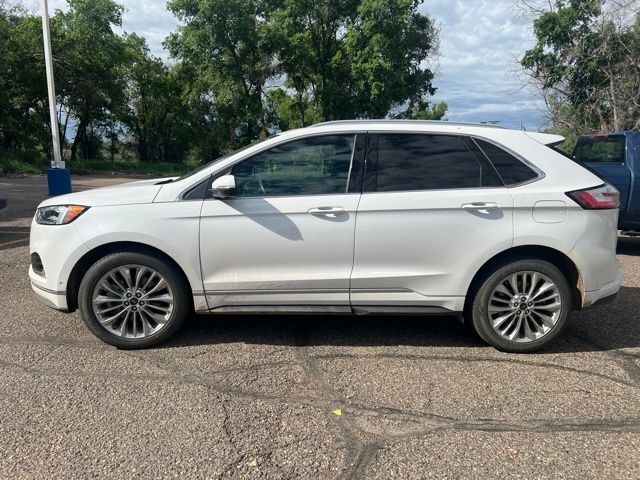 2021 White Ford Edge Titanium AWD SUV