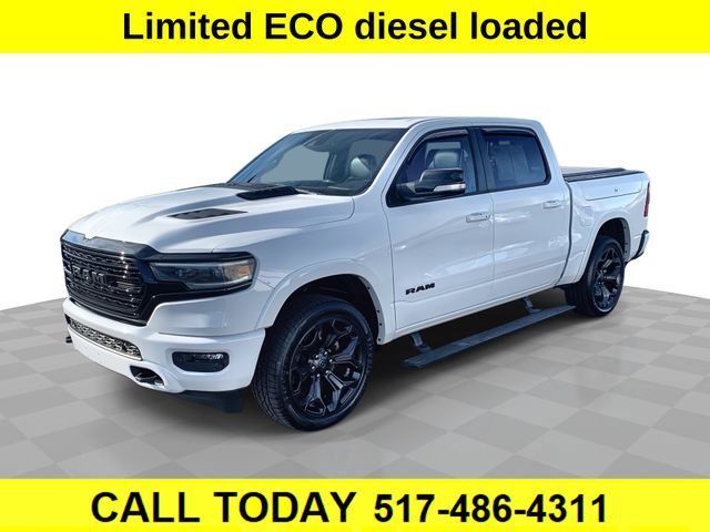 Bright White Clearcoat 2021 RAM 1500 Limited Crew Cab 4WD Pickup Truck Four-Wheel Drive 8-Speed Automatic