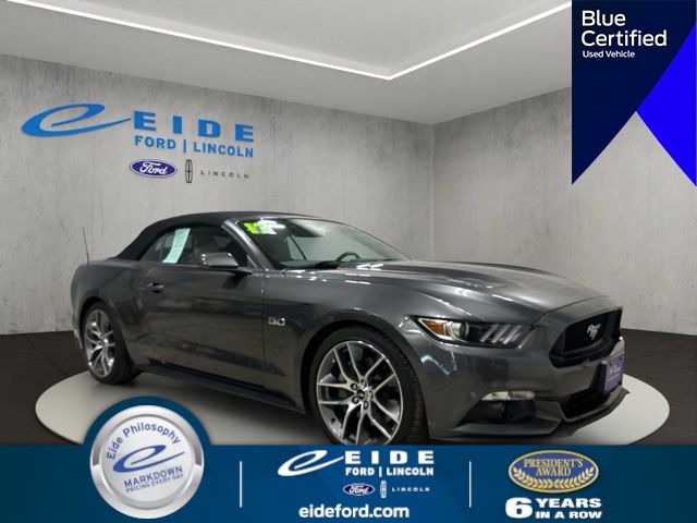 Gray (Magnetic Metallic) 2017 Ford Mustang Convertible Rear-Wheel Drive 6-Speed Automatic