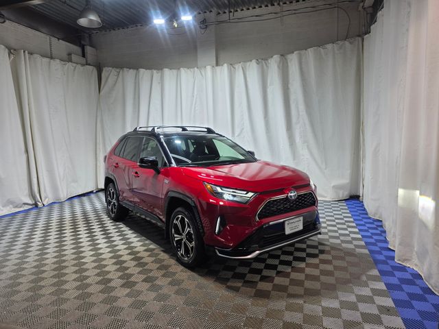 Supersonic Red/Midnight Black Metallic 2023 Toyota RAV4 Prime XSE AWD SUV / Crossover All-Wheel Drive Continuously Variable Transmission