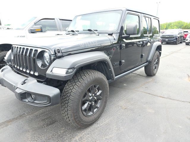 Black Clearcoat 2022 Jeep Wrangler Unlimited Willys 4WD SUV / Crossover Four-Wheel Drive 8-Speed Automatic